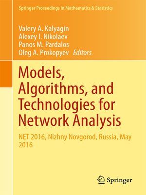 cover image of Models, Algorithms, and Technologies for Network Analysis